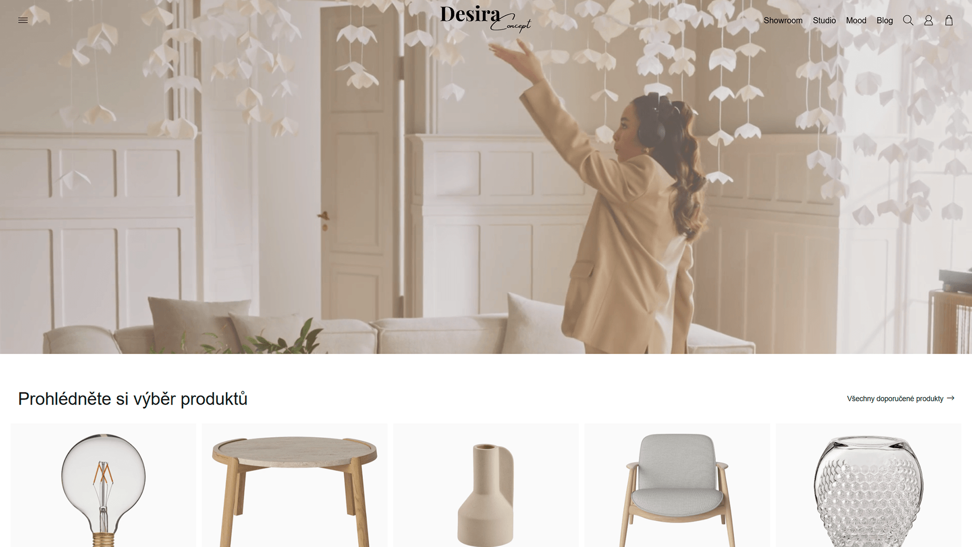 Webdesign - Desira homepage