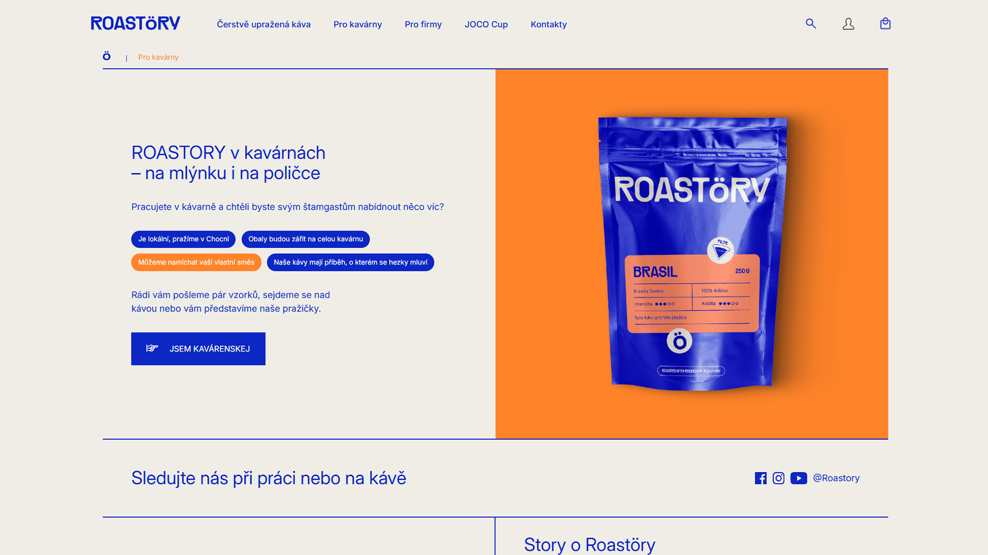 Webdesign - Roastory page