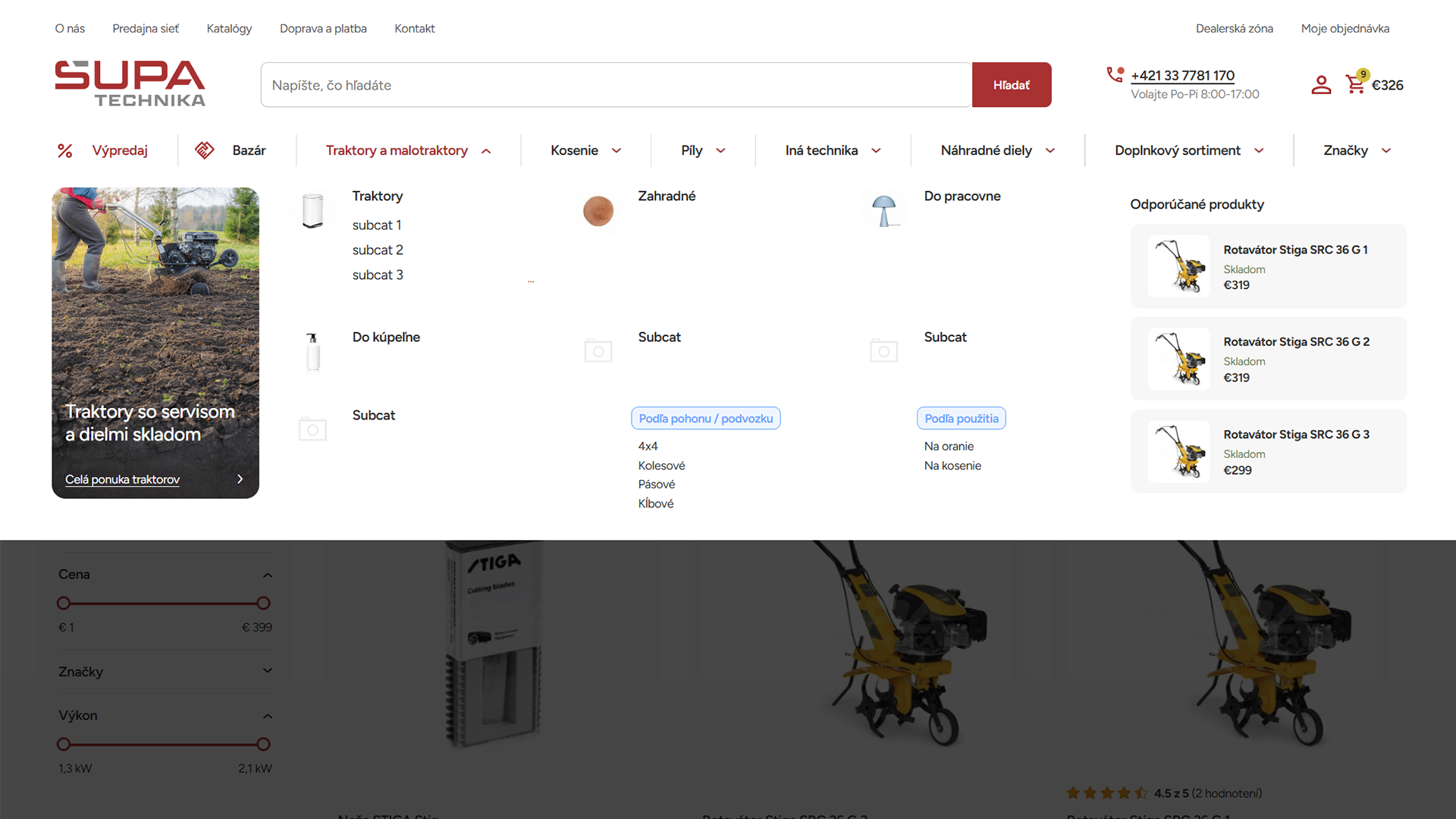 Webdesign - Šupa technika category